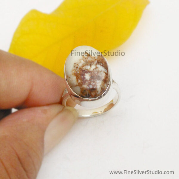Wild Horse Magnesite Cabochon Ring Gift Ring